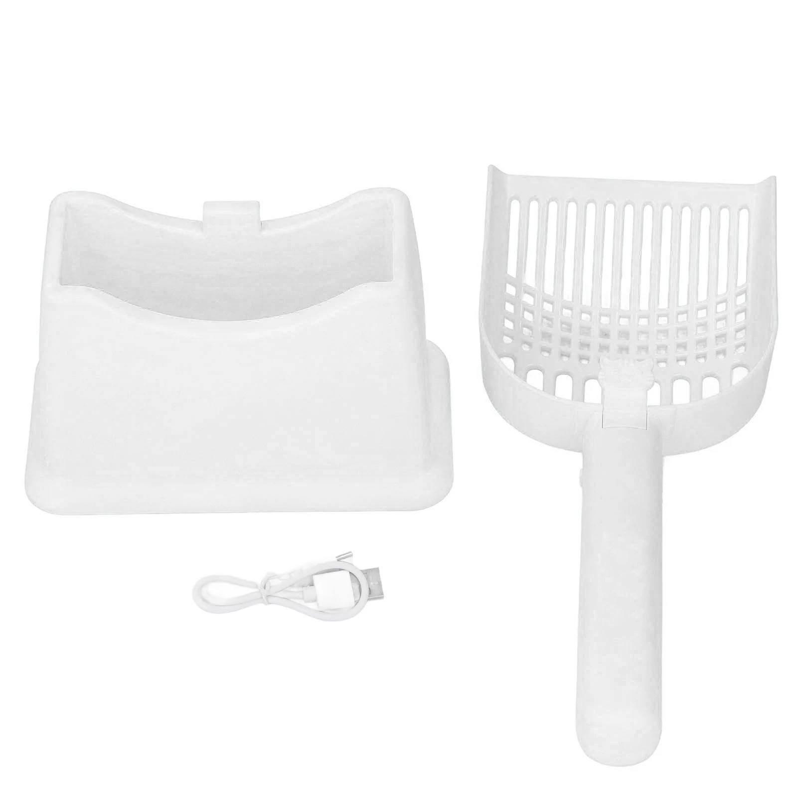 Electric Cat Litter Scoop Strong Vibrating Rechargeable Quiet Operating Portable Cordless Cat Litter Scooper for Home