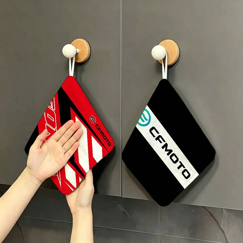 C-CFmoto Polyester Cotton Hand Wiping Towel, Anti-shrink Hanging Kitchen Cloth for Household Cleaning