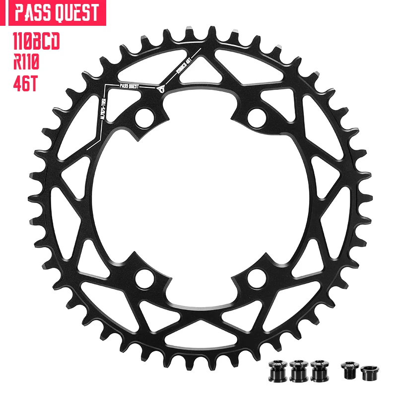 PASS QUEST 110BCD 4ボルト自転車チェーンリングナローワイド歯 