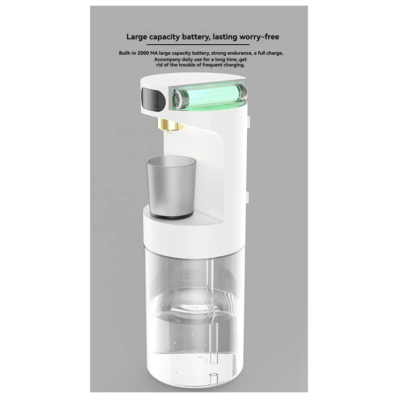 

A04R Automatic Mouthwash Dispenser, 500ml Touchless Wall-Mounted & Countertop,with Magnetic Cups for Kids & Adults Black