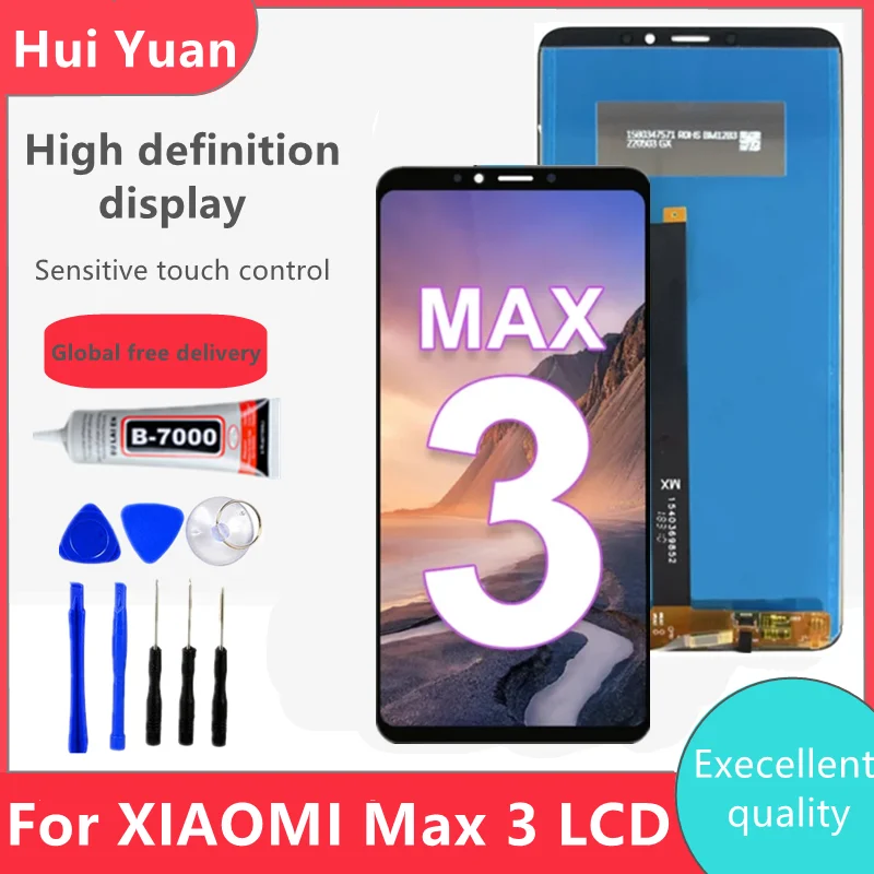 

Original 6.9"; Display For Xiaomi Max3 LCD Display Touch Digitizer Assembly For Xiaomi Mi Max 3 LCD Screen Replacement With Fram