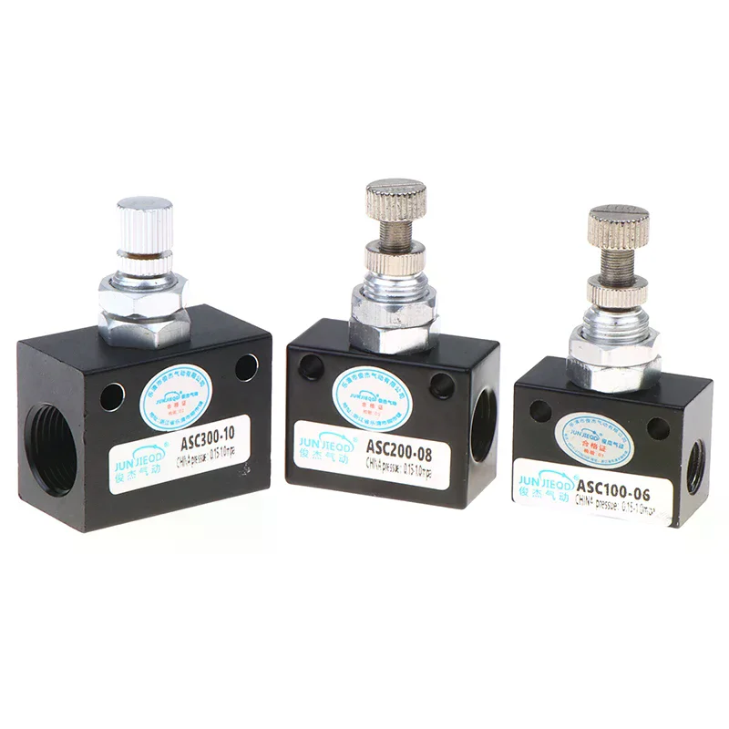 Flow Control Valve No Air Leakage ASC100-06 1/8'' ASC200-08 1/4'' ASC300-10 3/8'' for Packaging Equipment Pneumatic Systems