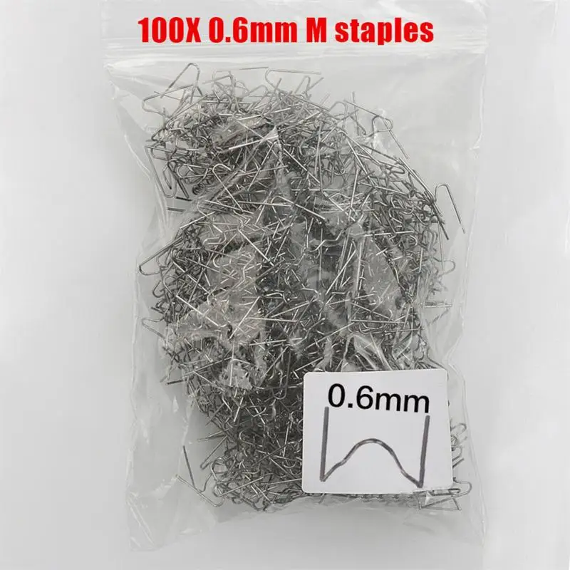 Stapler plastik panas, alat perbaikan Bumper solder, Staples besi panas Gelombang Staples untuk las panas