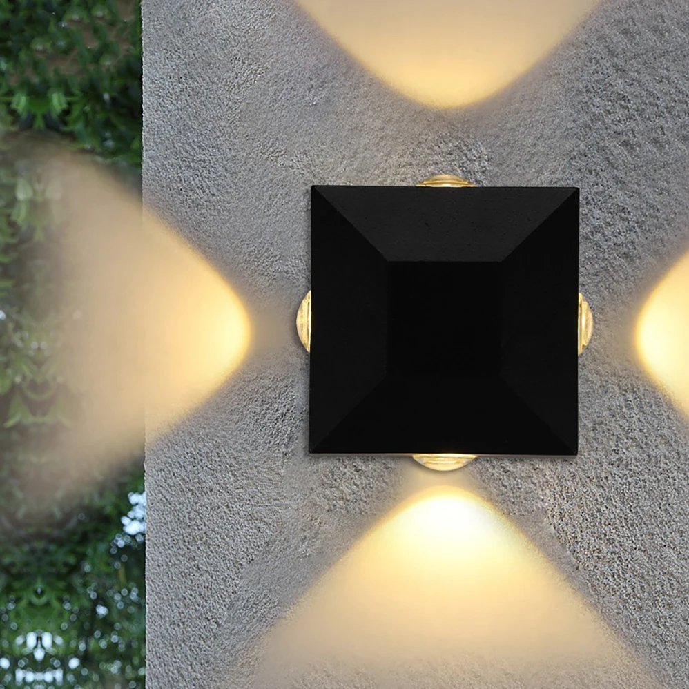 LED Wall Lamp Modern Minimalist Style IP65 Waterproof Indoor&Outdoor Round/Square AC85-265V 4W Lamp For Home Lighting