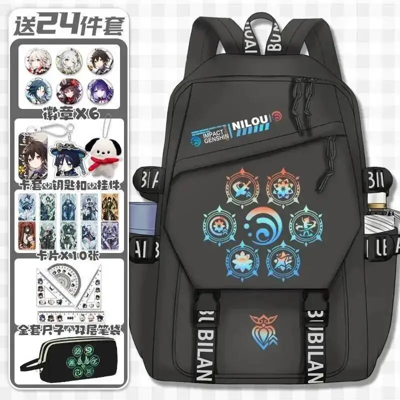 

Аниме-игра GS Impact Cos Tignari Balladeer Nilou Zhongli Raiden Shogun и т. д. Унисекс 2024, простой портативный дорожный рюкзак в подарок