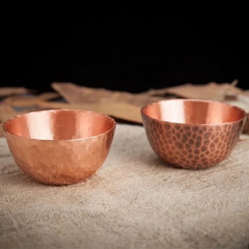 كوب صغير من النحاس النقي مصنوع يدويًا منقوش عليه كوب الفودكا مياه سميكة موسكو البغل 50 مللي كوب شاي مقهى السمور أدوات للشرب هدايا