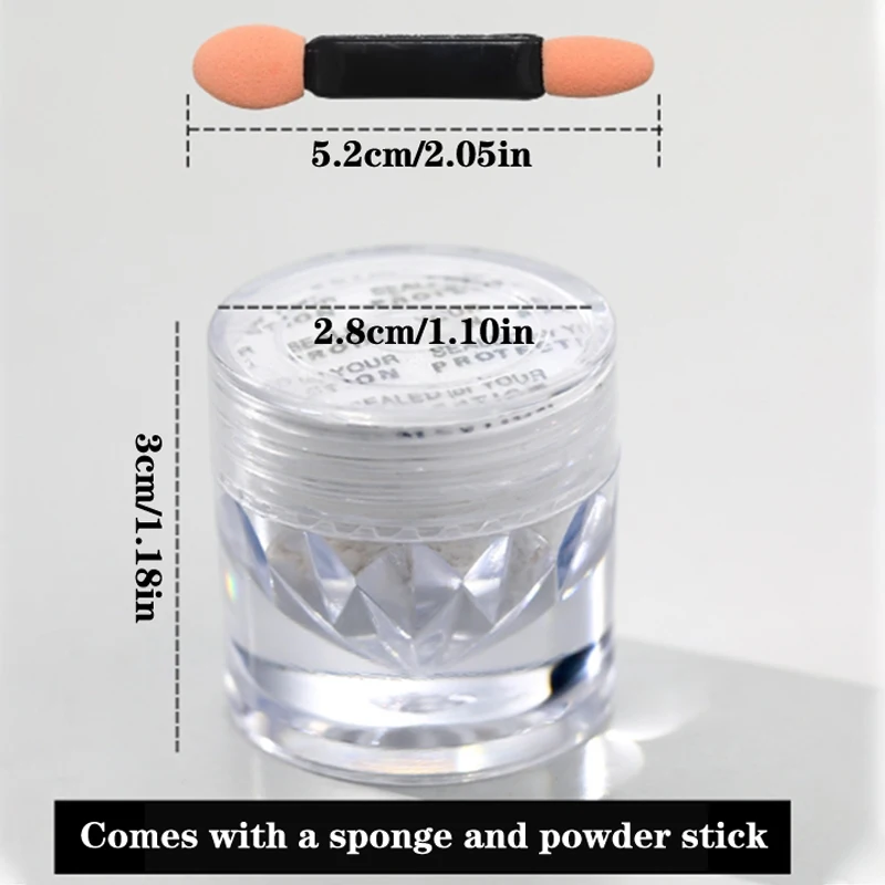 오로라 펄 화이트 네일 글리터 더스트 크롬 문라이트 화이트 러빙 온 파우더 쉘 미러 피그먼트 네일 아트 용품 장식