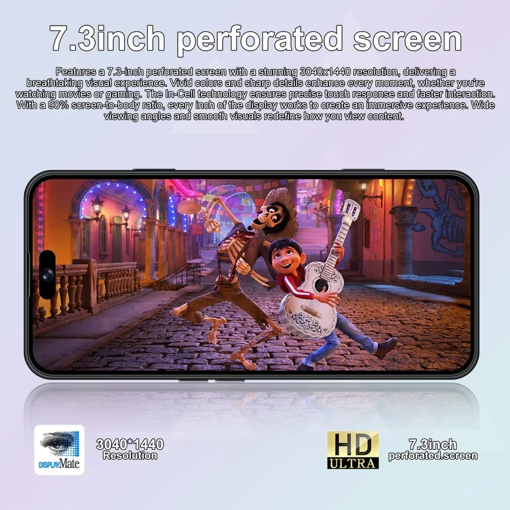 K-Touch NEW M18 Pro Max Mobile Phones Android 15 Smartphone 7.3 Inch 5G Dual SIM Cell Phone 22G+2TB 16+48MP Camera 7800mAh Face Unlocked Global Version Cellphones
