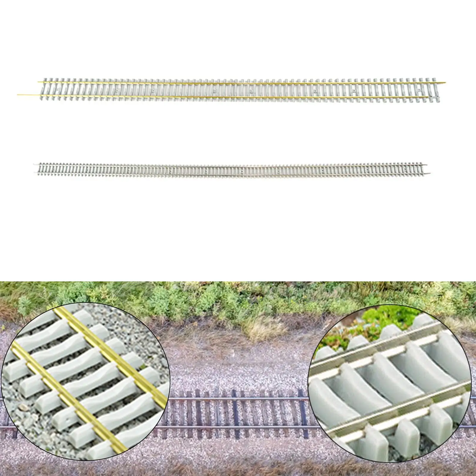 Straight Curved Model Train Track Terminal DIY Scale Railroad ABS Copper for Kids Craft Projects Photography Backdrop Scene