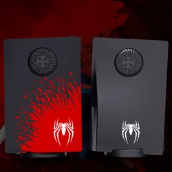 Faceplate with Cooling Vent Cover for Playstation5 Disc Edition Side Plate Shell Accessories ABS Case With RGB LED Light for P5