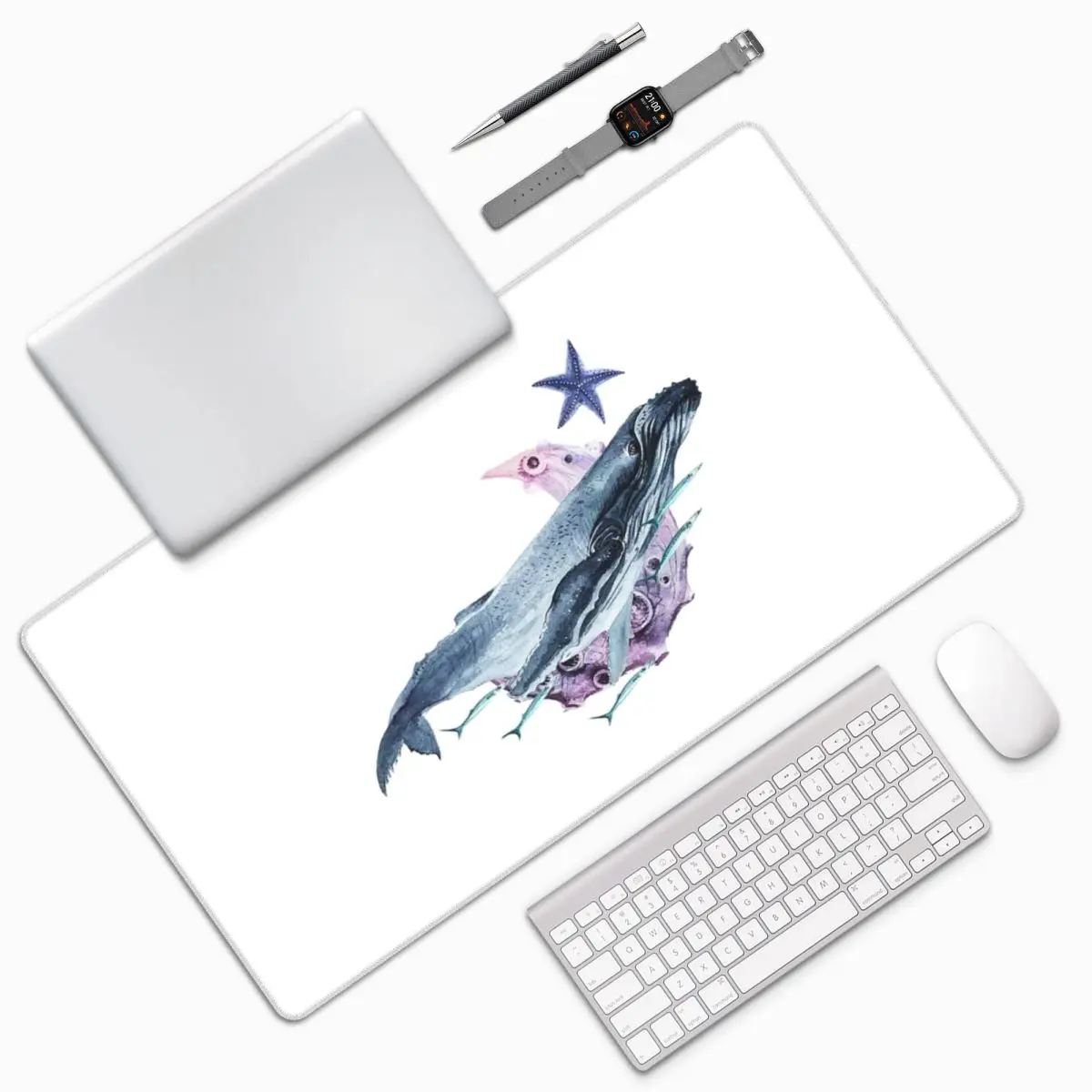 

Orca Whale And Dolphin Marine Life Large Mouse Pad Computer Keyboard Mouse Mat Gaming PC Laptop Desk Mat