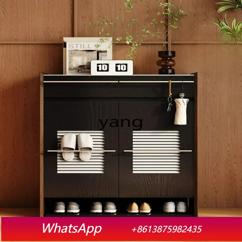 

LH medieval style home entry breathable large capacity retro living room foyer cabinet partition cabinet