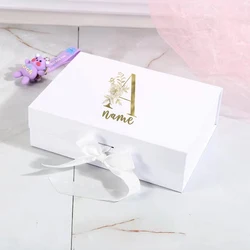 Custom initial Gift cardboard boxes for wedding birdesmaid gift box birthday party personization bow tie empty gift boxes