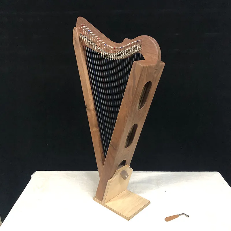 Handmade 26-string Portable Harp Strap Type with Chromatic Dial Keys Beginner European Classical Harp Instrument