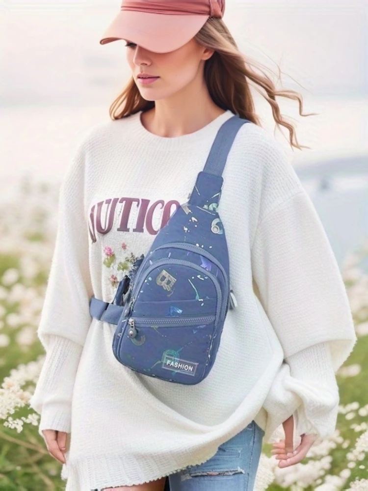 Torba na klatkę piersiową Crossbody Mały plecak na ramię Torba na ramię dla kobiet, torba na klatkę piersiową Plecak na ramię Crossbody do podróży Sportowy plecak na ramię — zdjęcie 2