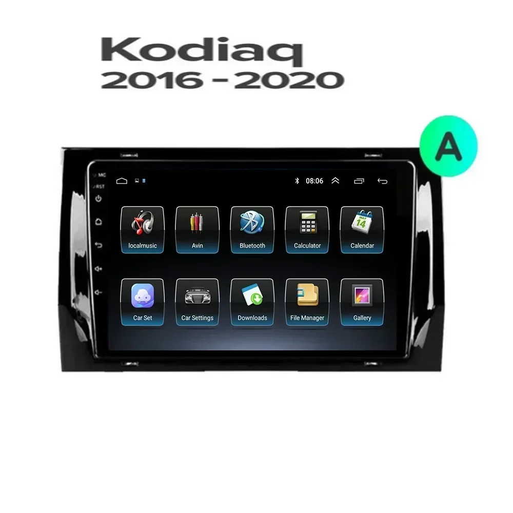 2 Din Android 13 Car Stereo Radio DVD GPS Multimedia Video Player 5G WiFi Camera DSP Carplay For Skoda Kodiaq 2016 - 2035