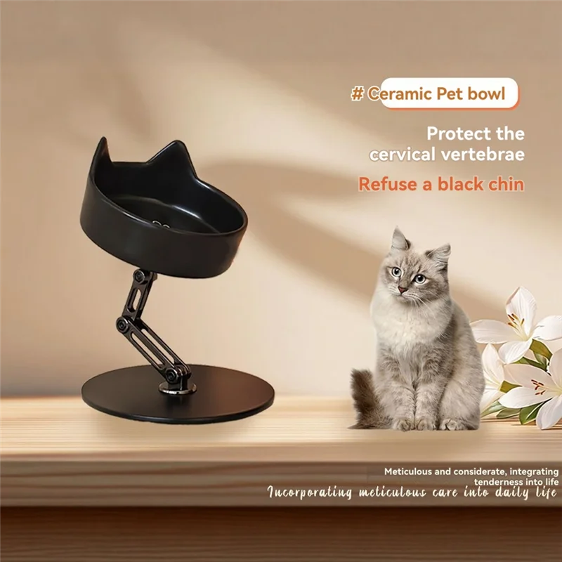 

A88E-Pet Bowls Cat Food Bowls Water Bowls Anti-Black Chin Anti-Knockover Bowls Pet Water Bowls