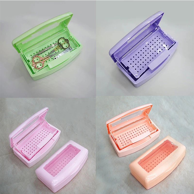 Nail Sterilizer Tray Sterilizing Clean  Disinfection Box Nail Art Salon Manicure Implement Sanitize Tool Equipment Cleaner Tools