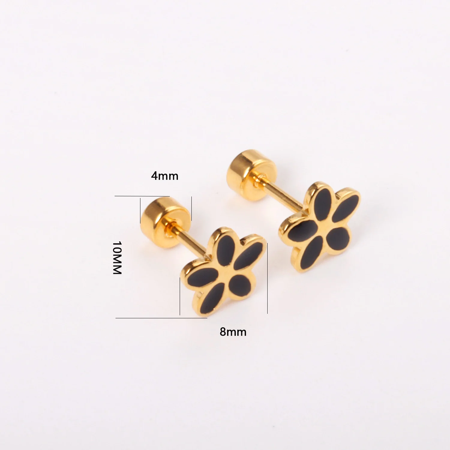 LUXUKISSKIDS 12pairs Cute Romantic Girls Fashion Sakura Earrings Sets Stud Stainless Drip-Oil Colorful Flower Piercing Wholesale