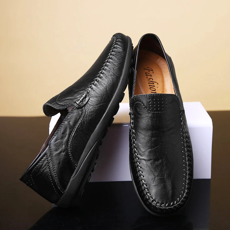 

Luxury Brand Men's Casual Shoes 2023 Leather Moccasins Loafers Fashionable Spring Autumn round Toe Synthetic Leather Inner Ra...