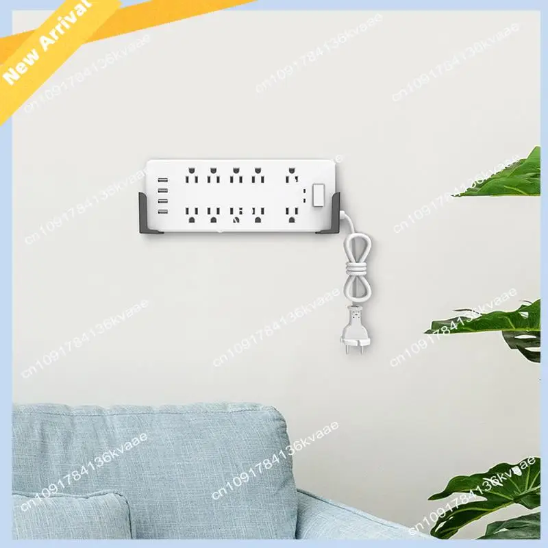 m01k-tira-de-energia-suporte-de-montagem-na-parede-tablet-suporte-autoadesivo-punch-livre-branco