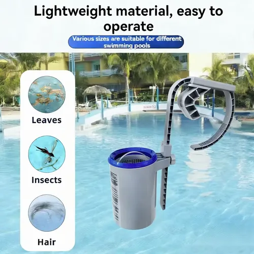 Imagen 1 del producto Skimmer de Superficie para Piscina, Limpiador de Pared para el Cuidado de la Piscina, Cesta de Limpieza