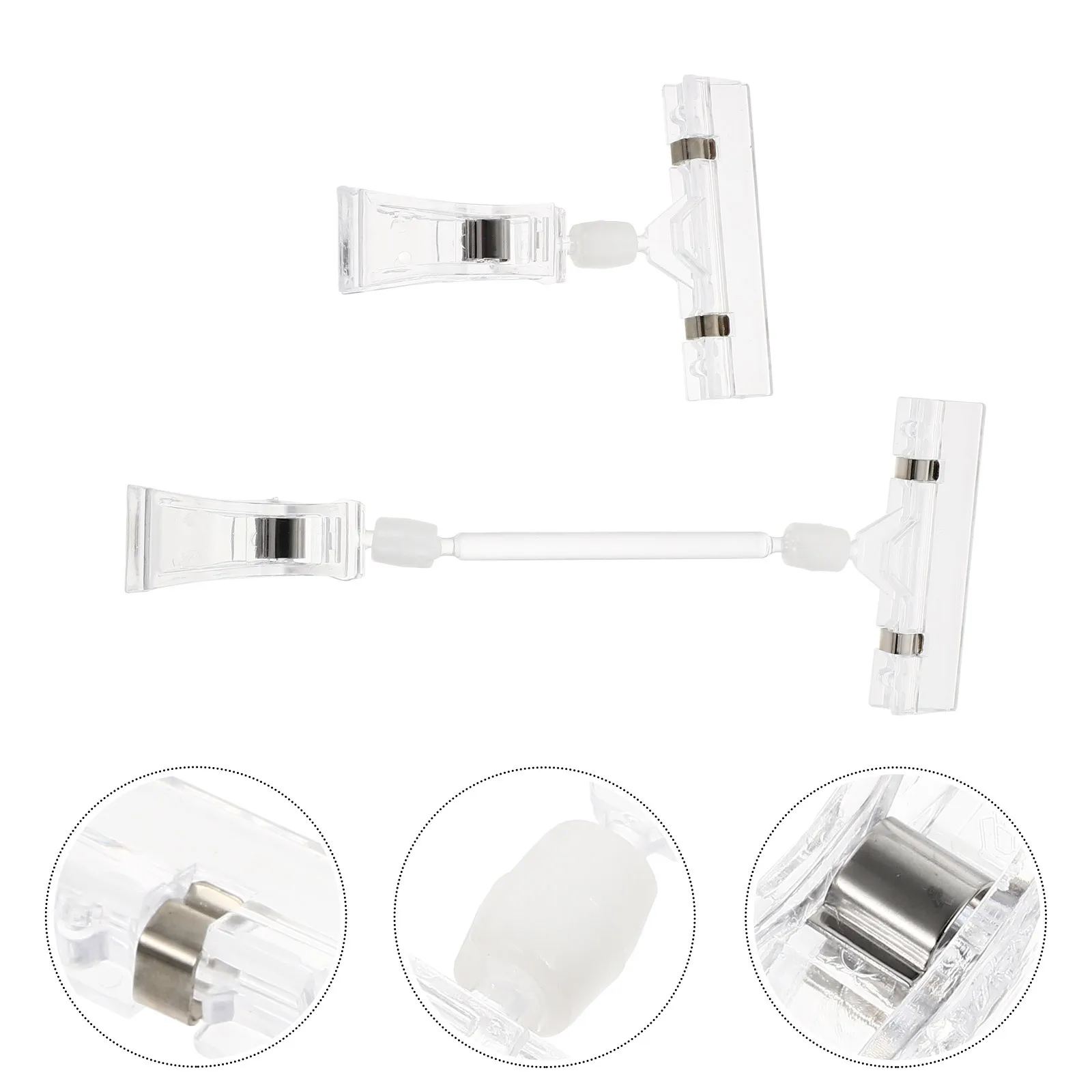 

6 Pcs Price Clip Shelf Display Stand Bracket Advertising Pp Double-head for Label Holder Banquet Tag