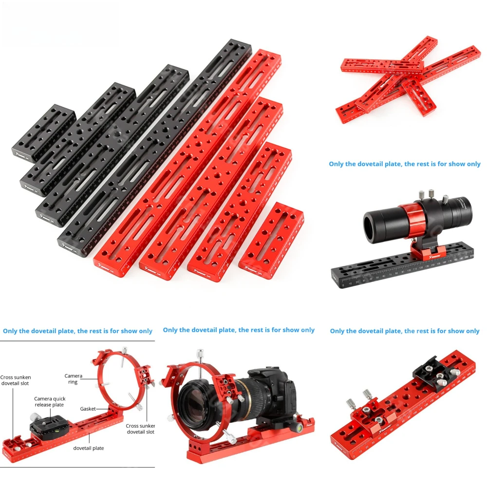 1PC 100/220/320/440mm Narrow-Gauge Dovetail Plate With Scale for Astronomical Telescope Guide Rail and Guide Star Accessories