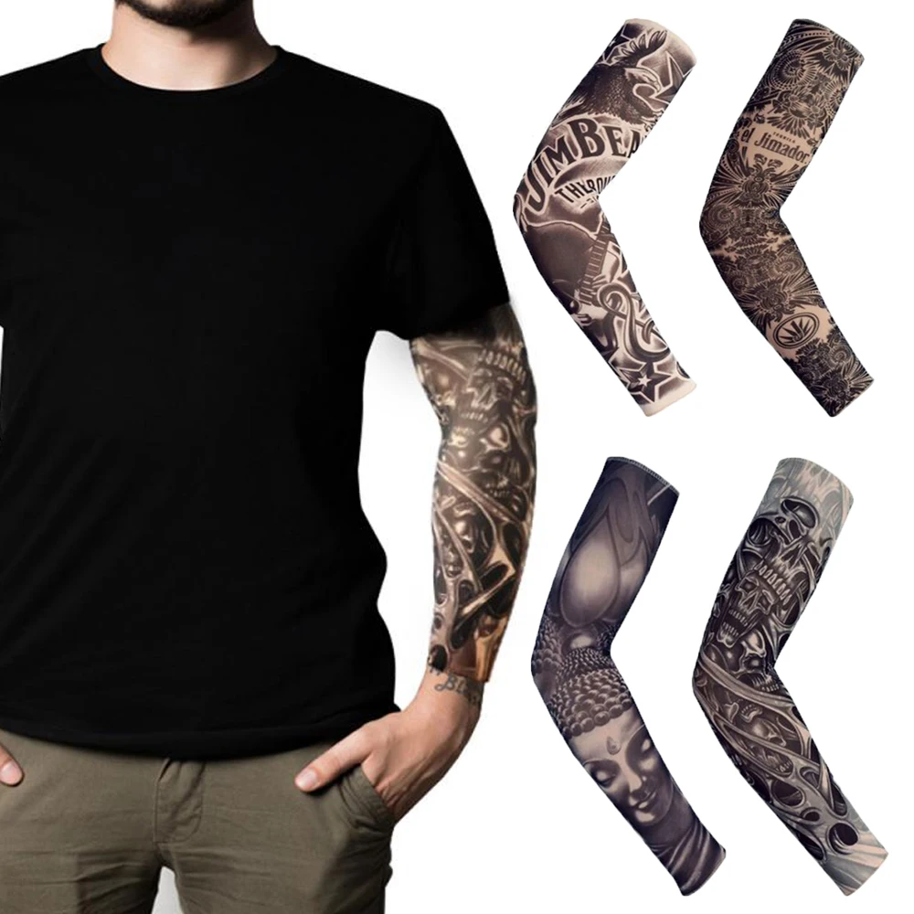 

1PC Of New Sleeveless Tattoo Arm Sleeves With For Outdoor Driving, Protective Arm Sleeves For Sun UV Protection Men And Women