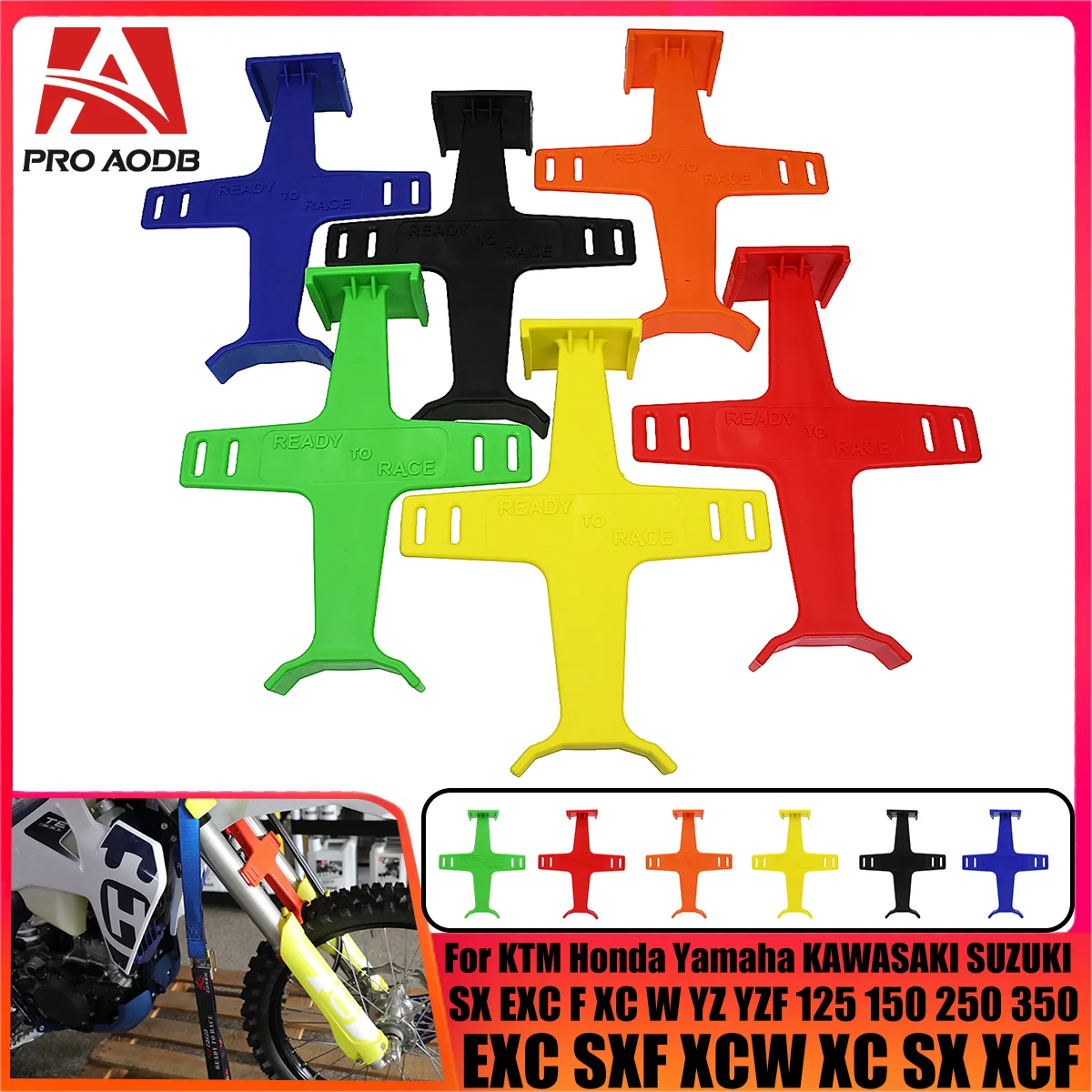 

ABS Transportation Protector Motocross Glossy Finish Brace Fork Support Motorcycle Block Enduro Seal Savers Accessaries Guard