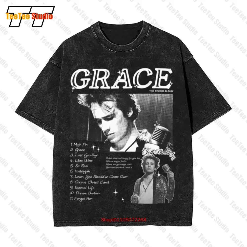 Retro Style Jeff Buckley Grace Album Vintage Oversized T-Shirt MCSE