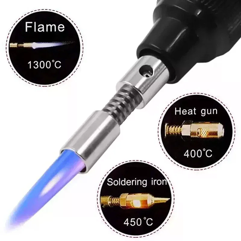 Pen Portable Soldering Iron Kit 1300 Celsius Welding Burner Blow Torch Gas Cordless Butane Tip Tool