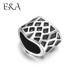 Stainless Steel Blacken Slider Beads Hole 10*5mm for Leather Bracelet Making Jewelry DIY Slide Charms Accessories