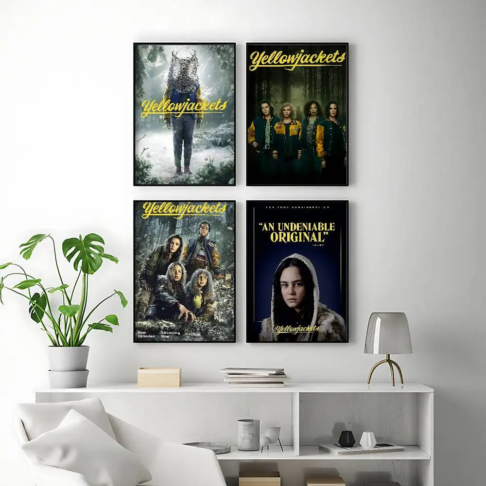 Dark TV Series Yellowjackets Posters Premium Self-Adhesive No Residue Wall Sticker for Home Office Bar Decor