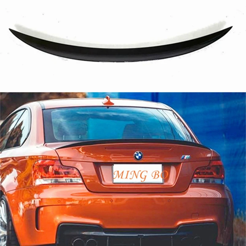 FOR BMW 1 Series E82 1M Coupe 2007 - 2013 Rear Trunk Spoiler Boot Lip Spoiler High quality glossy black ABS Material