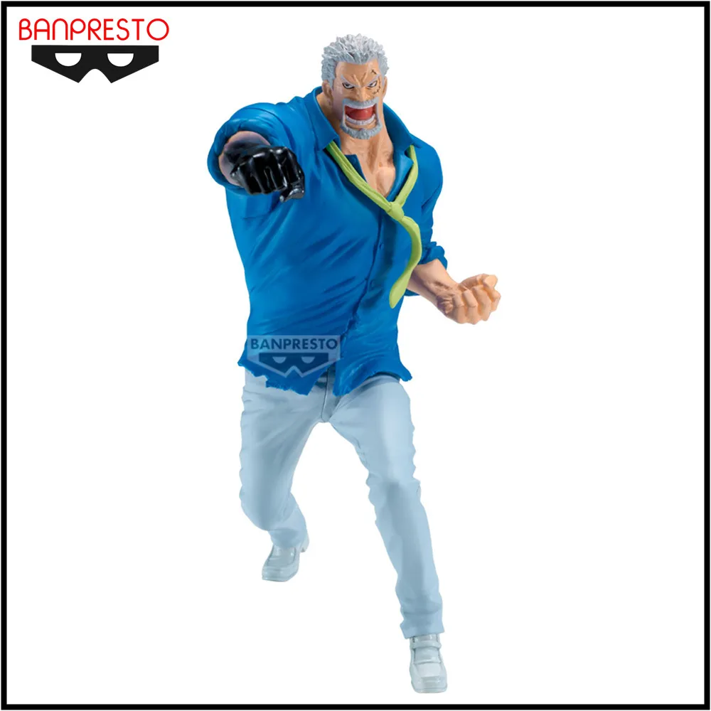 Original Anime Figure Bandai ONE PIECE BATTLE RECORD COLLECTION-MONKEY D.GARP Action Figurine Toys for Children Model 15cm Doll