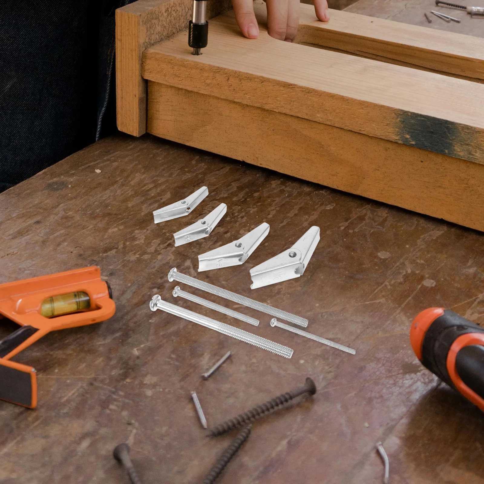 

32Pcs Toggle Bolt Wing Nut Set Metal Drywall Anchors Heavy Load Zinc Plated Steel Sheet Rock Fasteners Hardware