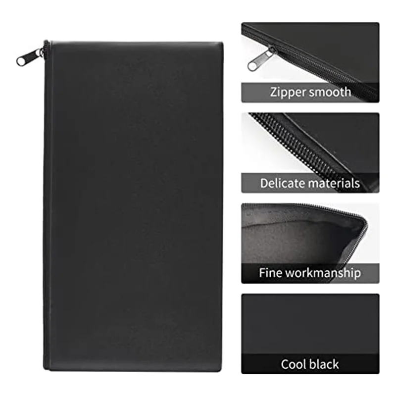 أكياس نقود ABQR مع سحاب للنقود، وحقيبة النقود، وحقيبة النقود، وحقيبة النقود، وحقيبة البنك، مقاس 11 × 6.1 بوصة، قطعتان