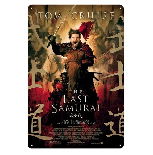 The Last Samurai Tom Cruise Movie Photo Metal Poster Tin Sign  Plaque