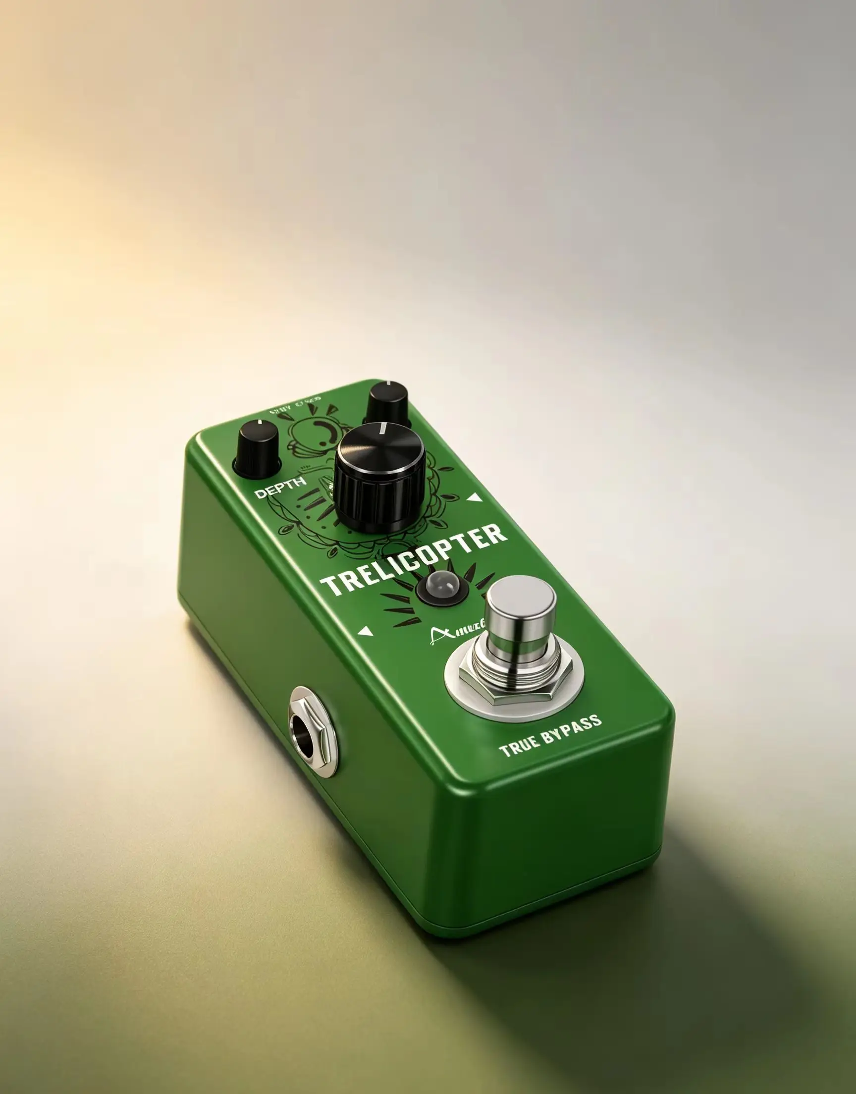 AMUZIK LEF-327 Trelicopter Optical Tremolo Pedal True Bypass Mini Metal Guitar Volume Modulation Effect