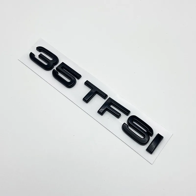 3D Flat Letters ABS Emblem 2.0TDI 35TFSI 40TFSI for Audi A3 S3 Car Trunk Lid Nameplate Badge Logo Sticker Chrome Glossy Black