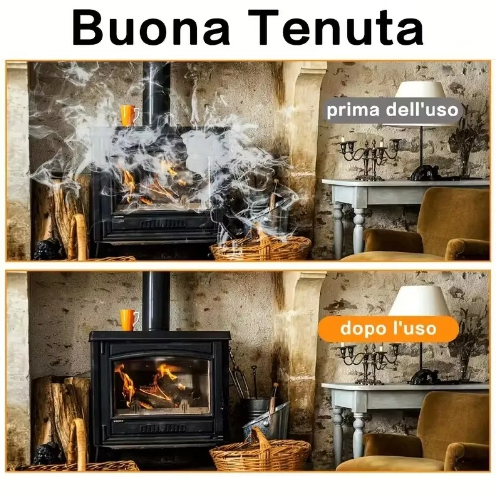 Self Adhesive Fireplace Seal Rope Fiberglass Flat Fireplace Door Gasket Heat Resistant Stove Sealing Rope Pellet Stove