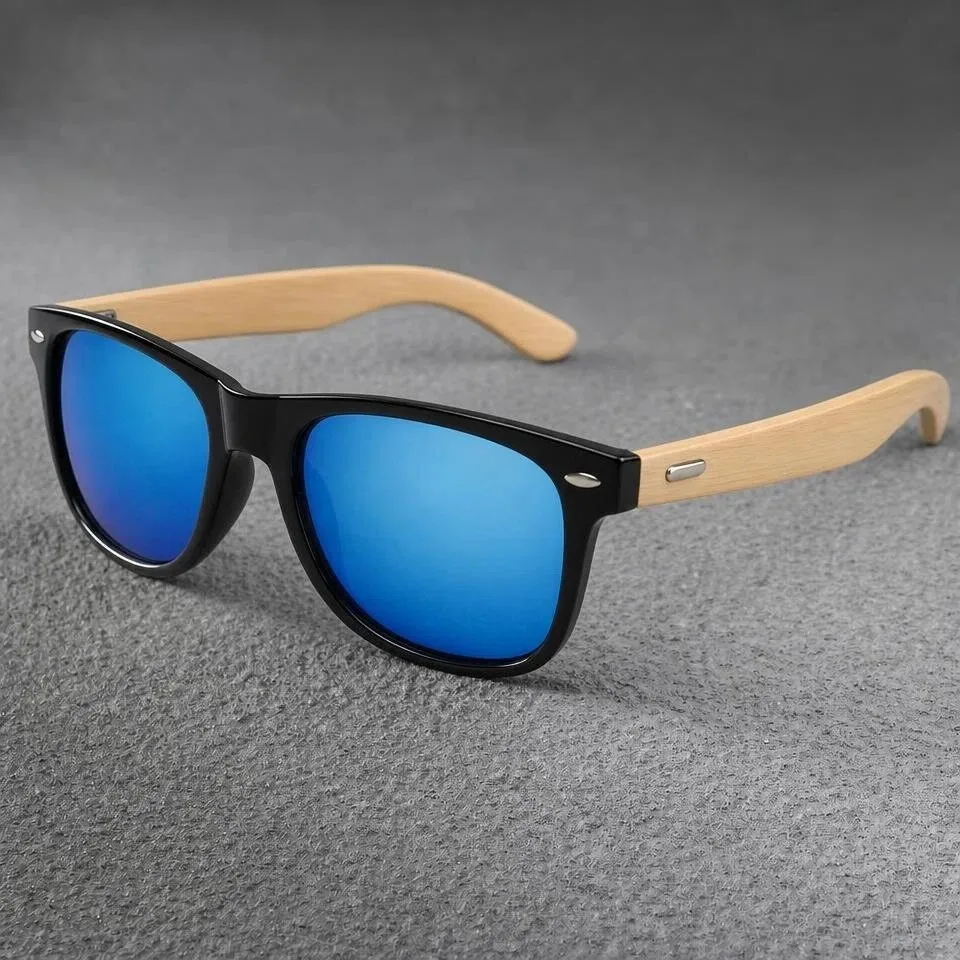 Neue Bambus-Sonnenbrillen für Damen, Holz-Sonnenbrillen, Marken-Designer-Spiegel-Sonnenbrillen, originale Sonnenbrillen, Gafas de Sol