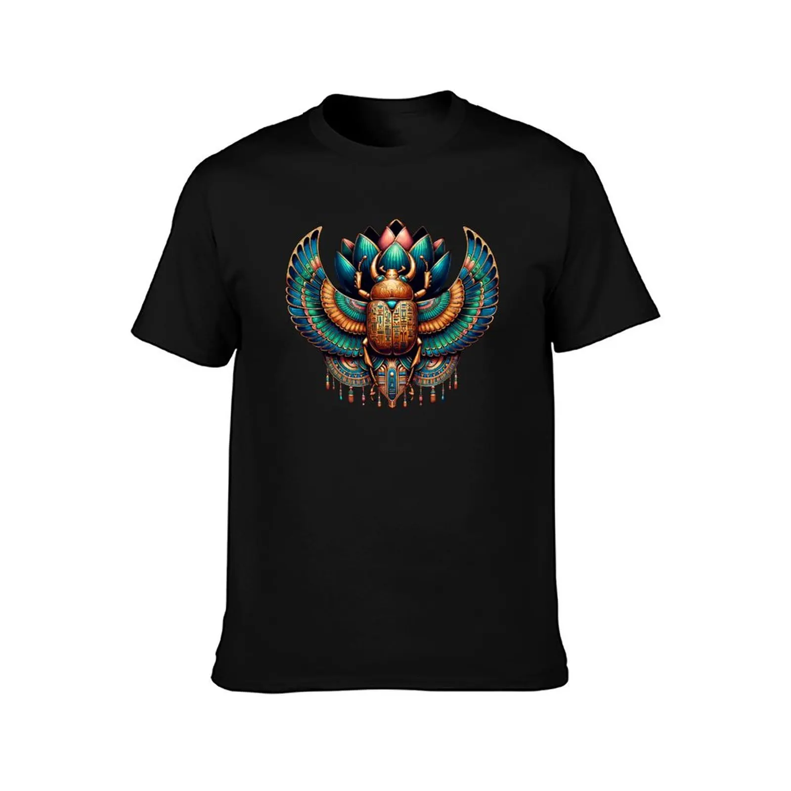 Sacred Egyptian Scarab Beetle T-Shirt Casual Light Summer Short Sleeve Top