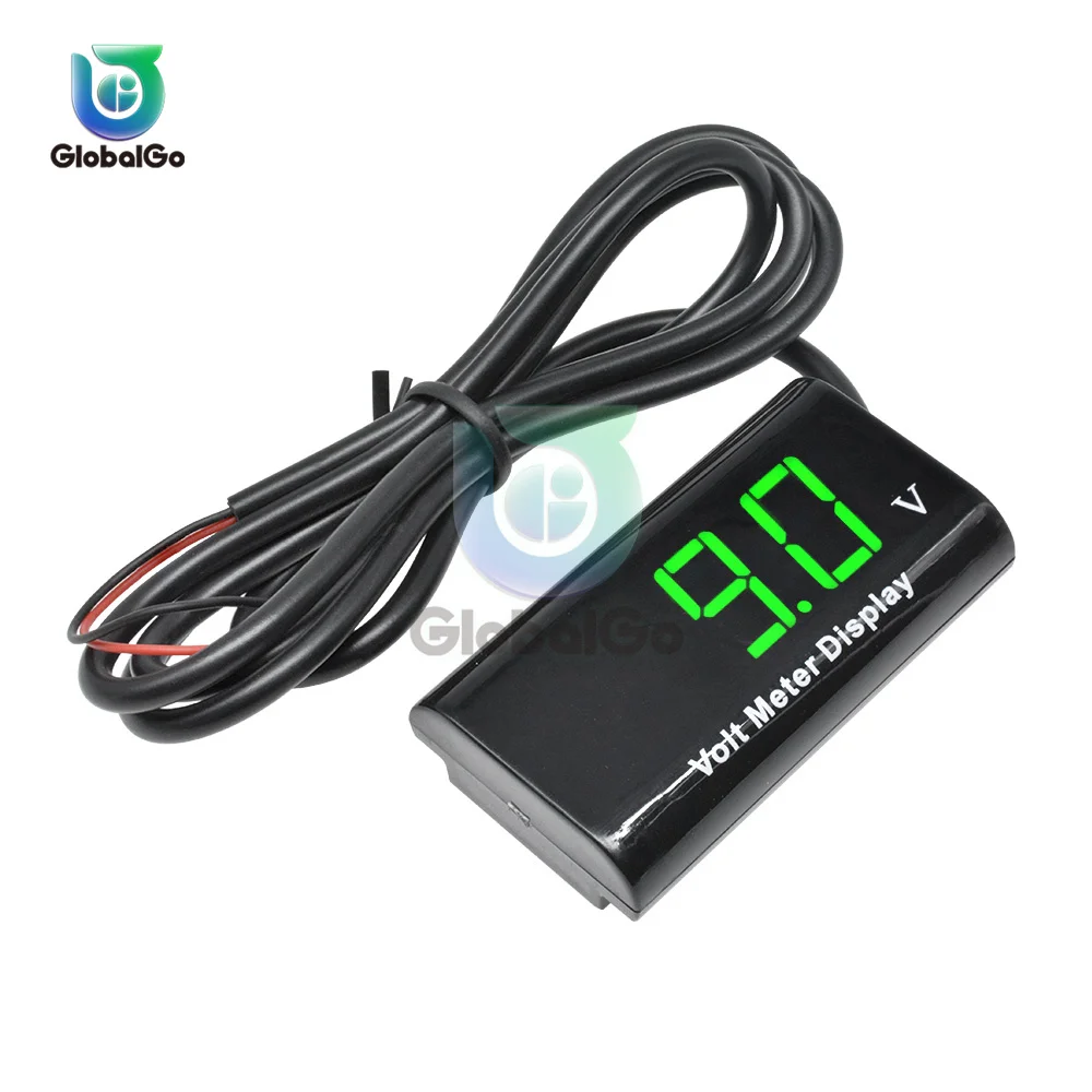 Voltímetro Digital para coche, medidor de voltaje de CC de 8-18V, 12V, probador de voltios, batería de plomo ácido, probador de capacidad, Panel de Monitor, Detector de motocicleta