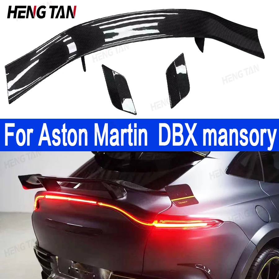 

For Aston Martin DBX mansory High quality Dry carbon fiber ducktail rear spoiler wing racing trunk wing splitter Body Kit