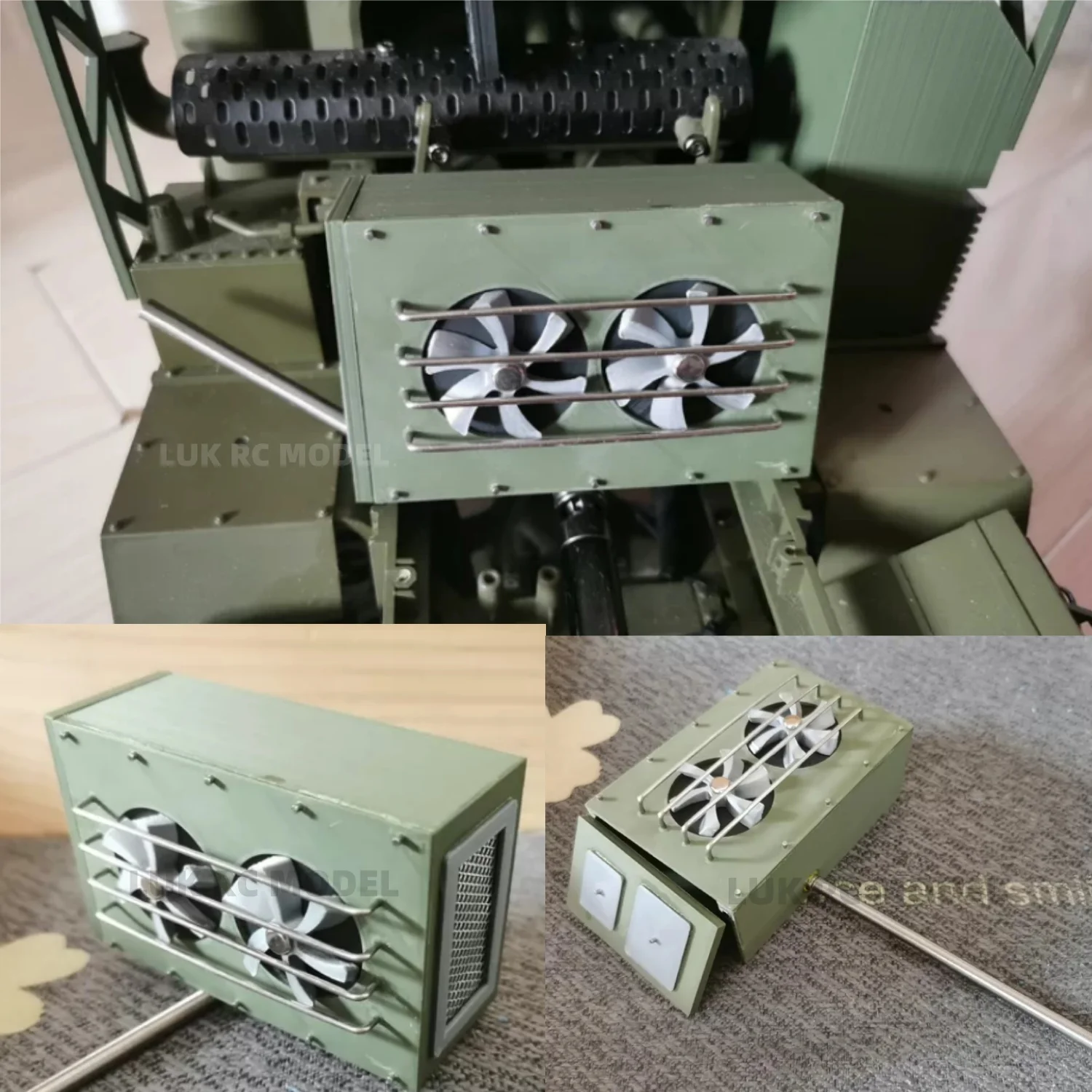 1/12 1/10 Customized Military Card Air Conditioner Outdoor Unit Battery Box Multi-Function Maintenance Equipped for HG P801 P802