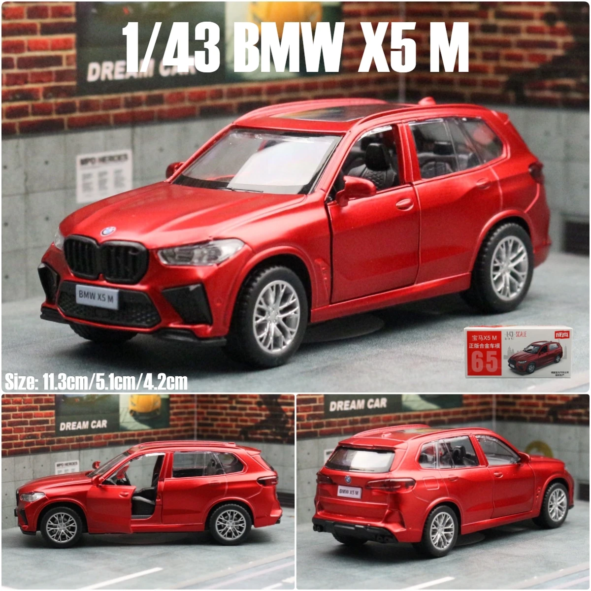 1/43 BMW X5 M Toy Car Model For Children CCA Welly Sport SUV
