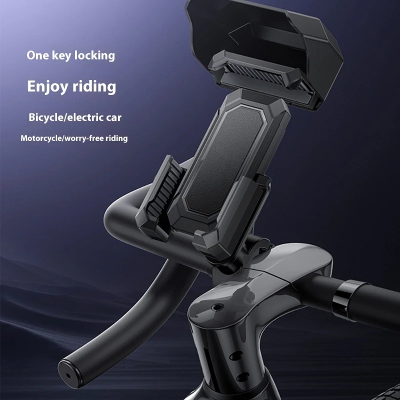 

Motorcycle Holder Bicycles Navigation Phone Holder with Sunshade F19E