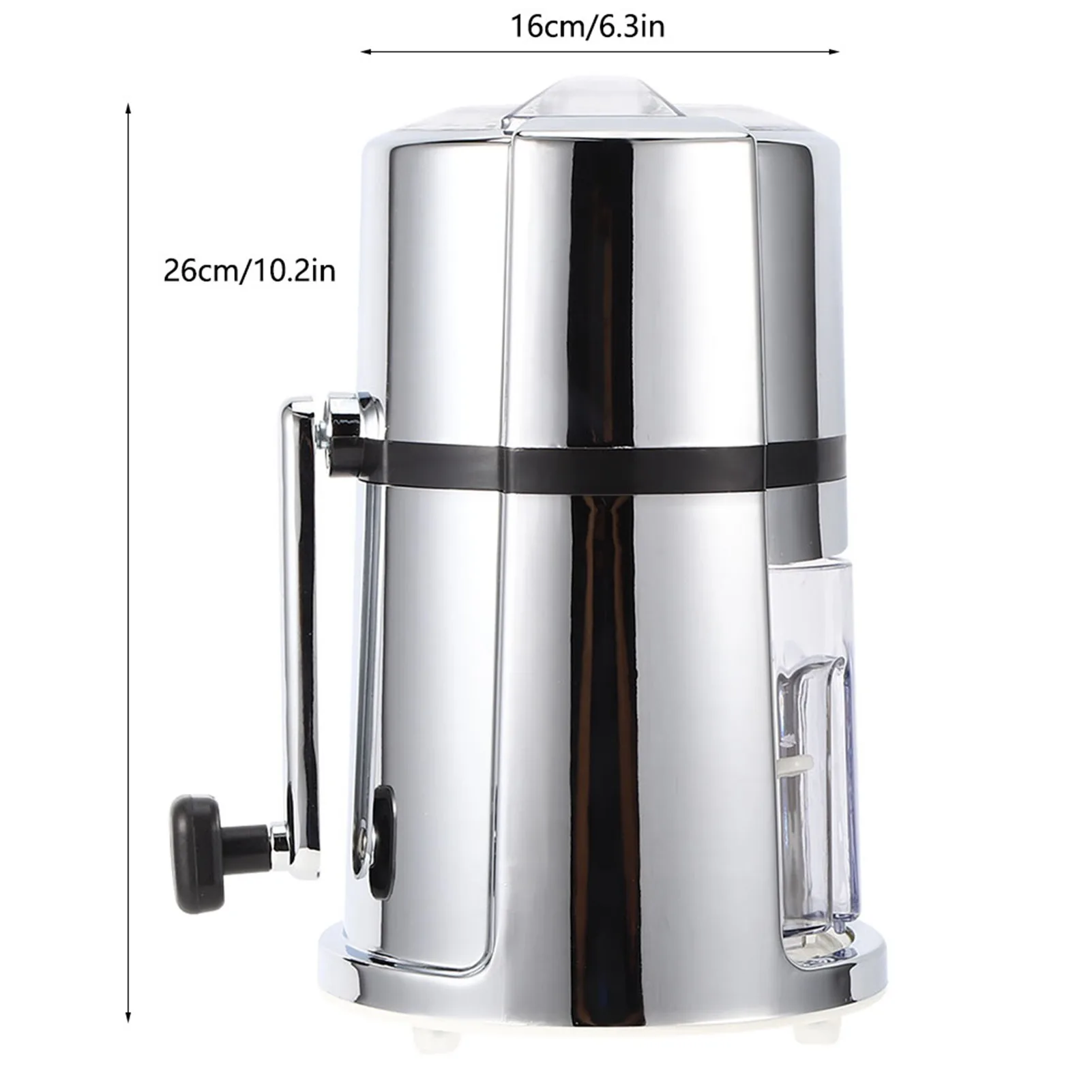 Manual Ice Crusher Commercial Shaved Ice Crusher with Stainless Steel Blade Portable Summer Household Kitchen Accessories